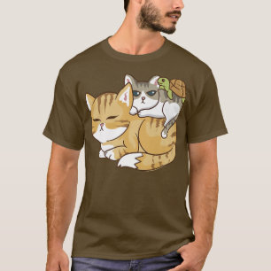 Cute Kawaii Anime Cats and A Turtle Pile Kawaii T-shirt