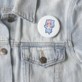 Cute Kawaii Anime Girl Sticker Ronde Button 5,7 Cm (In situ)