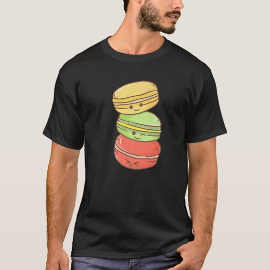 Cute Kawaii Anime - Macaroon - Aziatisch Japans T-shirt (Voorkant)