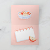 Cute kawaii appeltaart love wenskaart bedankkaart (Binnen)