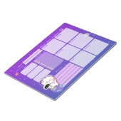 Cute Kawaii Astronaut Undated Weekly Planner Notitieblok (Schuin)