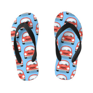 Cute kawaii auto's cartoonillustratie kinder teenslippers