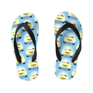 Cute kawaii auto's cartoonillustratie kinder teenslippers