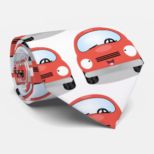 Cute kawaii auto's cartoonillustratie stropdas