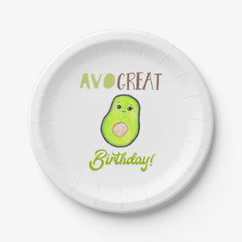 Cute Kawaii Avocado Avo Great Birthday Sweet Papieren Bordje