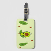 Cute kawaii avocado bagagelabel (Voorkant (verticaal))