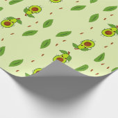 Cute kawaii avocado cadeaupapier (Hoek)