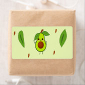 Cute kawaii avocado etiket (Insitu)