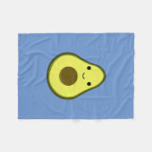 Cute Kawaii Avocado Fleece Deken (Voorkant (Horizontaal))