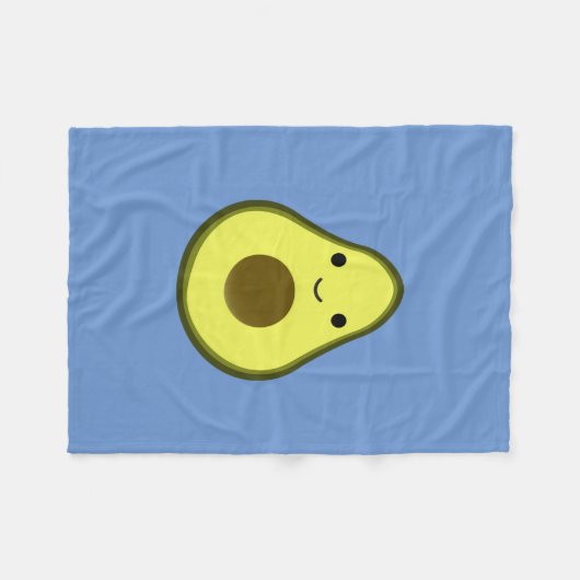 Cute Kawaii Avocado Fleece Deken (Voorkant (Horizontaal))