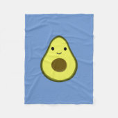 Cute Kawaii Avocado Fleece Deken (Voorkant)