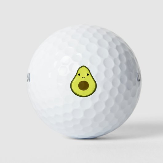 Cute Kawaii Avocado Golfballen (Voorkant)