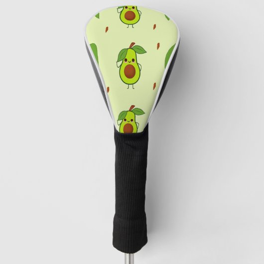 Cute kawaii avocado golfheadcover (Voorkant)