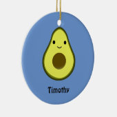 Cute Kawaii Avocado Keramisch Ornament (Rechts)