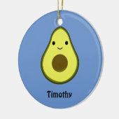 Cute Kawaii Avocado Keramisch Ornament (Links)