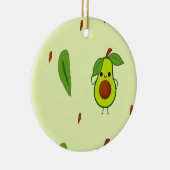 Cute kawaii avocado keramisch ornament (Rechts)