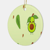 Cute kawaii avocado keramisch ornament (Links)