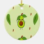 Cute kawaii avocado keramisch ornament (Achterkant)