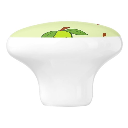 Cute kawaii avocado keramische knop (Zijkant)