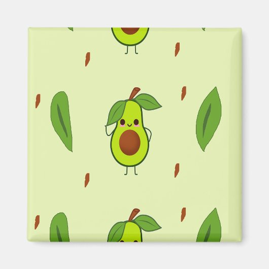 Cute kawaii avocado magneet (Voorkant)