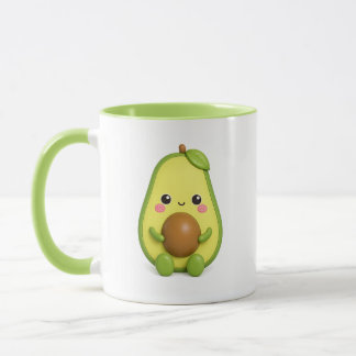 Cute Kawaii Avocado Mok | Schattige Fruit Koffie B
