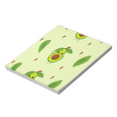 Cute kawaii avocado notitieblok (Linkerzijde)