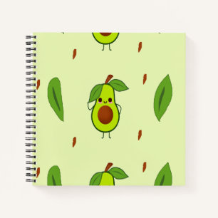 Cute kawaii avocado notitieboek