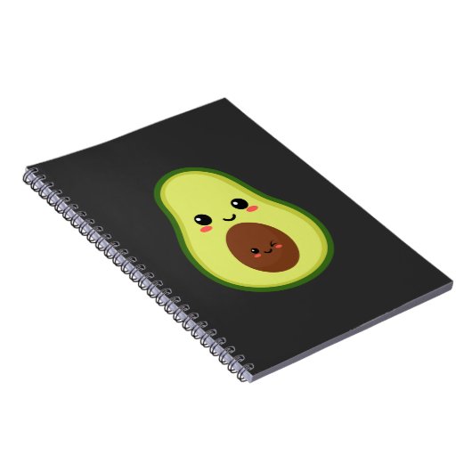 Cute kawaii avocado notitieboek (Rechterzijde)