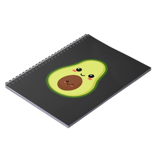 Cute kawaii avocado notitieboek (Linkerzijde)