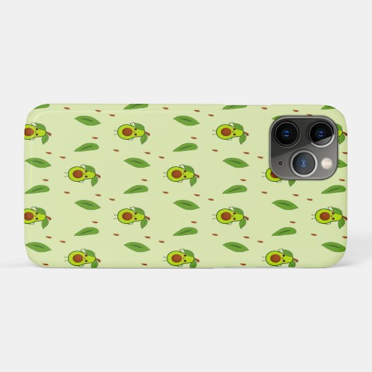 Cute kawaii avocado on green Case-Mate iPhone case (Achterkant (horizontaal))