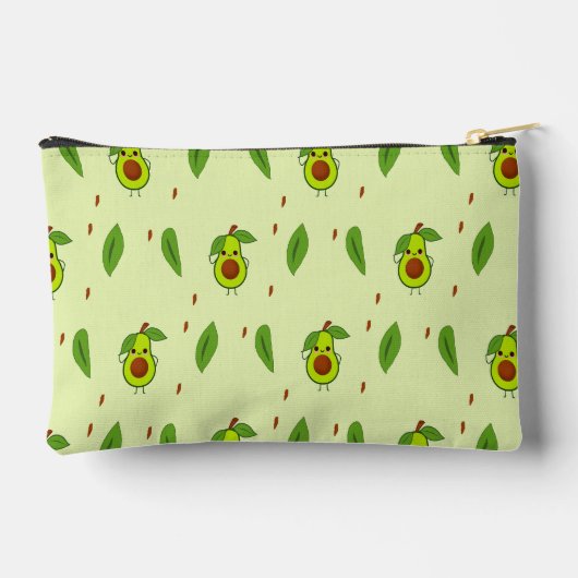 Cute kawaii avocado on green etui (Achterkant)