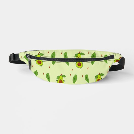 Cute kawaii avocado on green heuptasje (Voorkant)