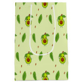 Cute kawaii avocado on green medium cadeauzakje (Achterkant)