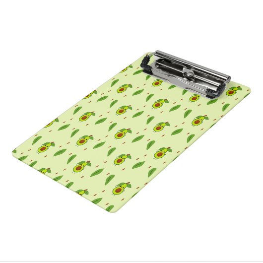Cute kawaii avocado on green mini klembord (Angled3)