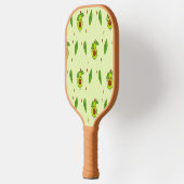 Cute kawaii avocado on green pickleball paddle (Links)