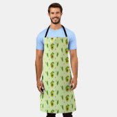 Cute kawaii avocado on green schort (Gedragen)
