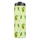 Cute kawaii avocado on green thermosbeker (Voorkant)