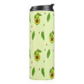 Cute kawaii avocado on green thermosbeker (Gedraaid links)