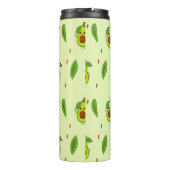 Cute kawaii avocado on green thermosbeker (Achterkant)
