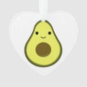 Cute Kawaii Avocado Ornament (voorkant)