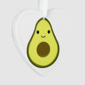 Cute Kawaii Avocado Ornament (voorkant)