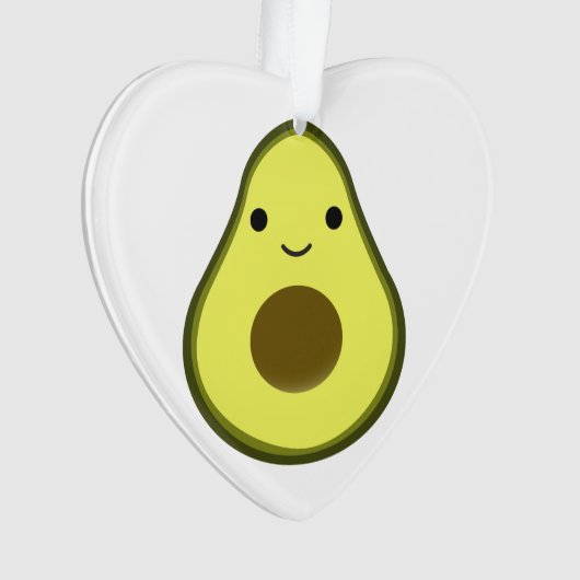 Cute Kawaii Avocado Ornament (voorkant)