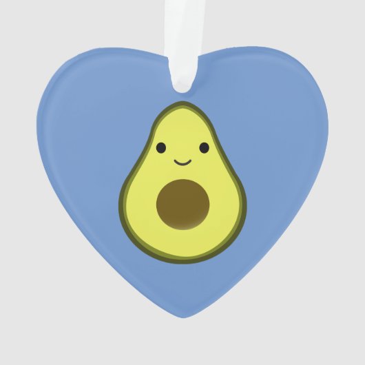 Cute Kawaii Avocado Ornament (achterkant)