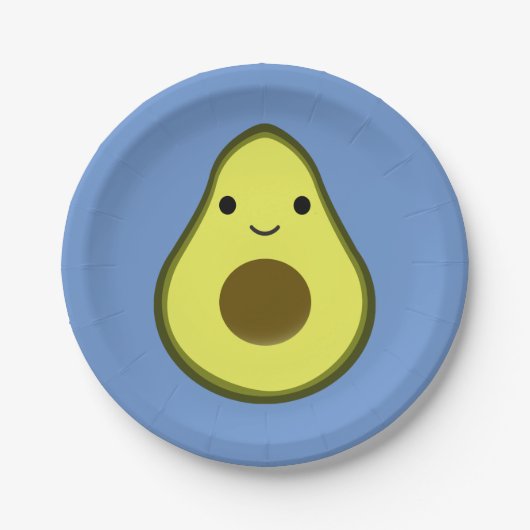 Cute Kawaii Avocado Papieren Bordje (Voorkant)