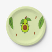 Cute kawaii avocado papieren bordje (Voorkant)