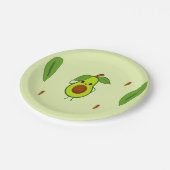 Cute kawaii avocado papieren bordje (Gekanteld)