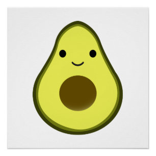 Cute Kawaii Avocado Perfect Poster