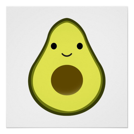 Cute Kawaii Avocado Perfect Poster (Voorkant)