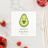Cute Kawaii Avocado Pregnant Baby shower Fiesta Servet (Insitu)