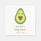 Cute Kawaii Avocado Pregnant Baby shower Fiesta Servet (Voorkant)